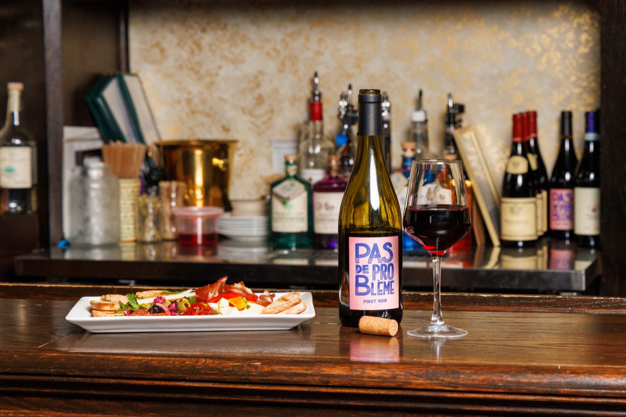 Wine and charcuterie at The Alexander bar