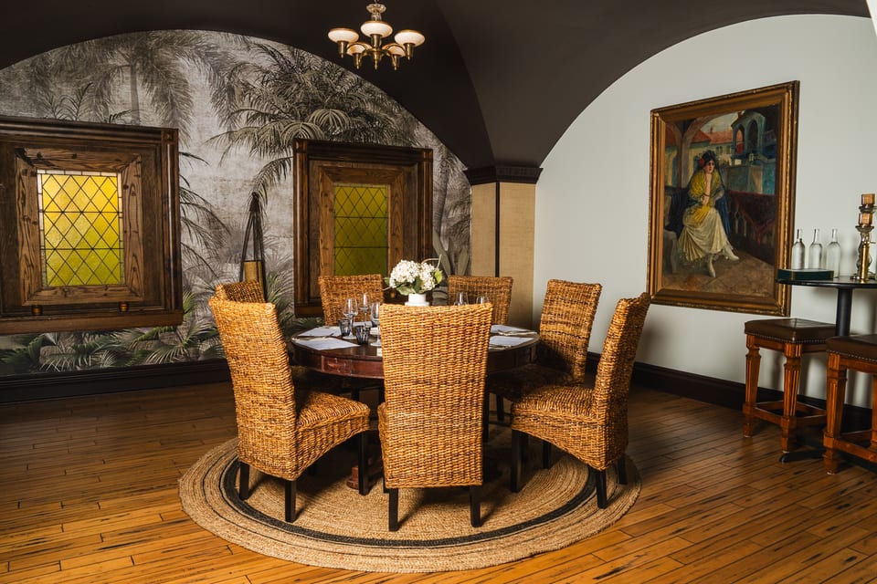 Private dining room set for an intimate gathering